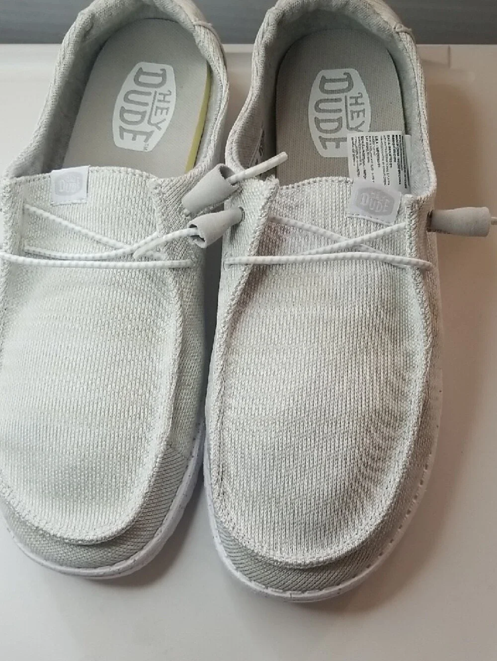 Hey Dude Men's Slip-On Loafers in Light Gray